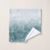 Tropische Blauwgroen blauwe Waterverf Bad Handdoek (Wasdoekje)