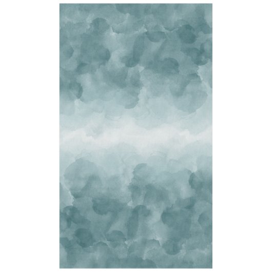 Tropische Blauwgroen blauwe Waterverf Tafelkleed (Voorkant)