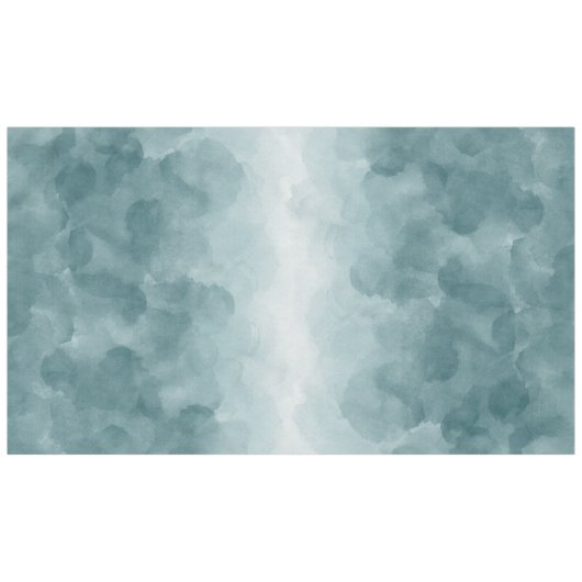 Tropische Blauwgroen blauwe Waterverf Tafelkleed (Voorkant (Horizontaal))