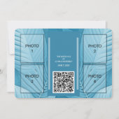 Tropische Blauwgroen bruiloft Bewaar de datum Foto Save The Date (Achterkant)