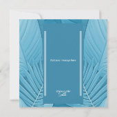 Tropische Blauwgroen flat dank u kaart (Achterkant)