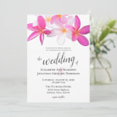 Tropische bleekroze plunjerbestemming kaart (Staand voorkant)