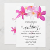 Tropische bleekroze plunjerbestemming kaart (Voorkant / Achterkant)