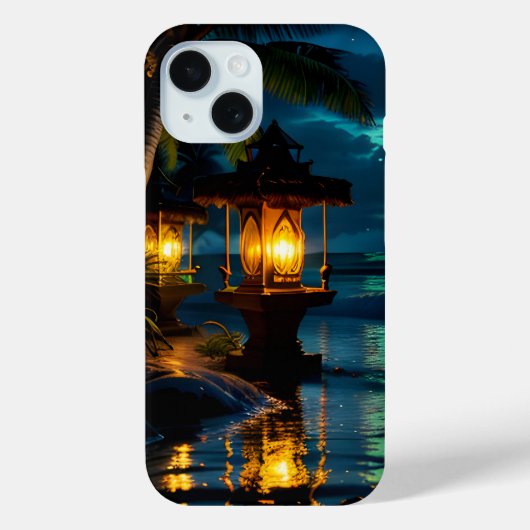 Tropische blik Oase nacht 4 Case-Mate iPhone Case (Achterkant)