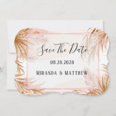 Tropische blindroze en pampas sparen de Datum Kaart (Voorkant)