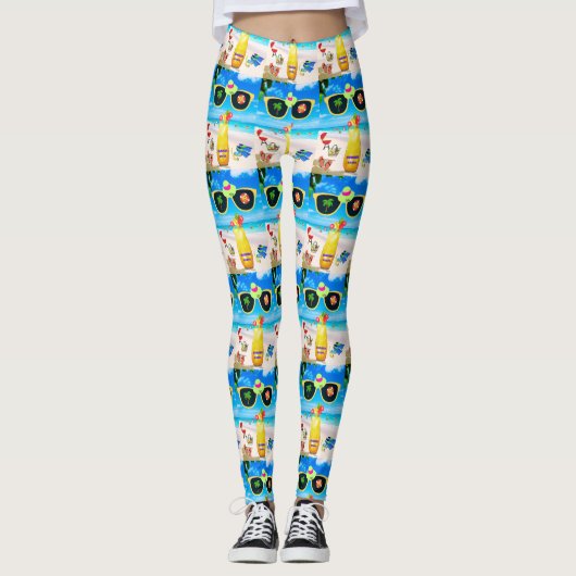 Tropische Bliss Vibes Leggings (Voorkant)