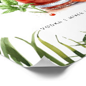 Tropische Bloedige Mary Cocktail Bar Menubord Poster (Hoek)