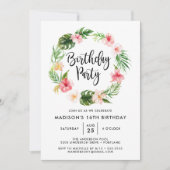 Tropische bloei Birthday Kaart (Voorkant)