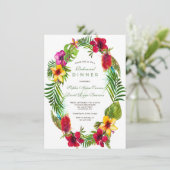 Tropische Bloei Hibiscus Goud PROEFDINER Kaart (Staand voorkant)