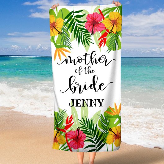 Tropische bloei moeder van de bride Gift Badhanddoek