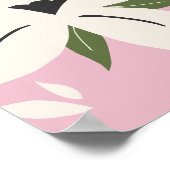 Tropische Bloem 05 Roze Botanisch Poster (Hoek)