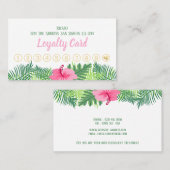 Tropische Bloem 10e Afspraak Gepersonaliseerd Klantenkaartje (Voorkant / Achterkant)