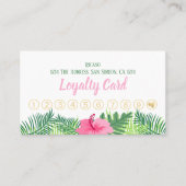 Tropische Bloem 10e Afspraak Gepersonaliseerd Klantenkaartje (Voorkant)