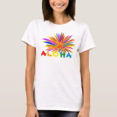 Tropische bloem Aloha Tri-Blend Shirt (Voorkant)