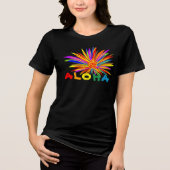 Tropische bloem Aloha Tri-Blend Shirt (Voorkant)