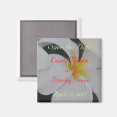 Tropische Bloem Bewaar de Datummagneet Magneet (Voorkant / Achterkant)