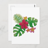 Tropische bloem briefkaart (Voorkant / Achterkant)
