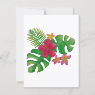 Tropische bloem briefkaart