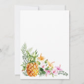Tropische bloem bruids- of babyshower per post kaart (Achterkant)