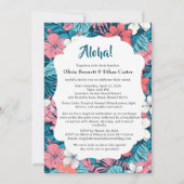 Tropische bloem bruiloft uitnodiging (Voorkant)