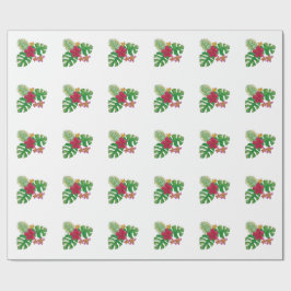 Tropische bloem cadeaupapier