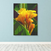 tropische bloem canvas afdruk (Insitu (Houten vloer))