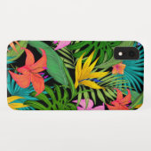 Tropische bloem en palmblad Hawaiian kleurrijk Case-Mate iPhone Case (Achterkant (horizontaal))