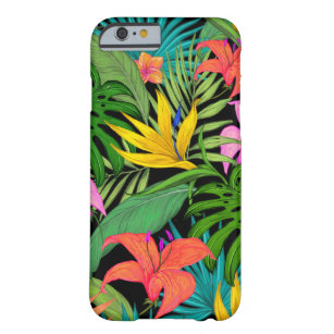 Tropische bloem en palmblad Hawaiian kleurrijk Barely There iPhone 6 Hoesje