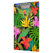 Tropische bloem en palmblad Hawaiian kleurrijk Klembord (Links)