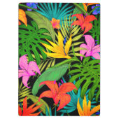 Tropische bloem en palmblad Hawaiian kleurrijk Klembord (Achterkant)