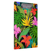 Tropische bloem en palmblad Hawaiian kleurrijk Klembord (Rechts)