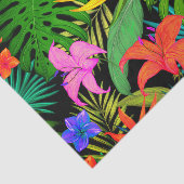 Tropische bloem en palmblad Hawaiian kleurrijk Tissuepapier (Detail)