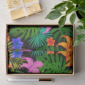 Tropische bloem en palmblad Hawaiian kleurrijk Tissuepapier (Geschenk)