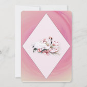 Tropische Bloem & Flamingo Aangepaste Viering Kaart (Achterkant)