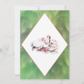 Tropische Bloem & Flamingo Custom Celebration Kaart (Achterkant)