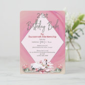 Tropische Bloem & Flamingo Custom Celebration Kaart (Staand voorkant)