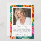 Tropische bloem foto Keepsake begrafenismonument Bedankkaart (Voorkant)