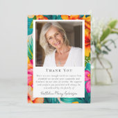 Tropische bloem foto Keepsake begrafenismonument Bedankkaart (Staand voorkant)