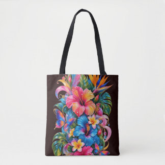 Tropische bloem Hibiscus-patroon boodschappentas Tote Bag