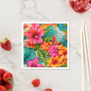 Tropische Bloem Hibiscus  Servet