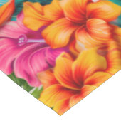 Tropische Bloem Hibiscus Tafelkleed (Gekanteld)