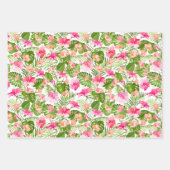 Tropische bloem inpakpapier vel (Voorkant 2)