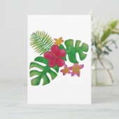 Tropische bloem kaart (Staand voorkant)