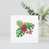 Tropische bloem kaart (Staand voorkant)