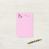 Tropische Bloem Kolibrie Gepersonaliseerd Post-it® Notes (Op bureau)