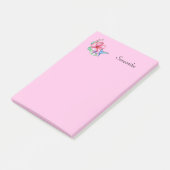 Tropische Bloem Kolibrie Gepersonaliseerd Post-it® Notes (Schuin)
