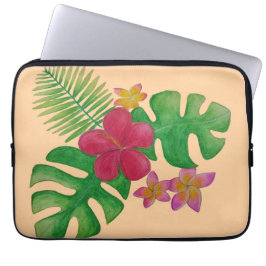 Tropische bloem laptop sleeve