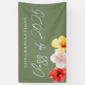 Tropische Bloem Luau Party Banner (Verticaal)