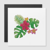 Tropische bloem magnetische uitnodiging (Voorkant / Achterkant)
