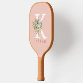 Tropische bloem monogram pickleball paddle (Links)